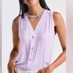 CAbi Light Purple Sleeveless Blouse